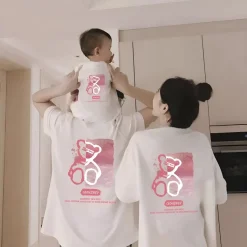 Áo thun gia đình cao cấp du lịch in 2 mặt dễ sắc nét