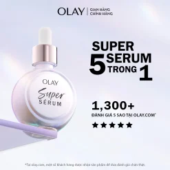 Combo 2 Super Serum OLAY 5 Dưỡng Chất Trong 1 30ml Và Kem Dưỡng Ẩm OLAY LUMINOUS NIACINAMIDE + VITAMIN C 50G