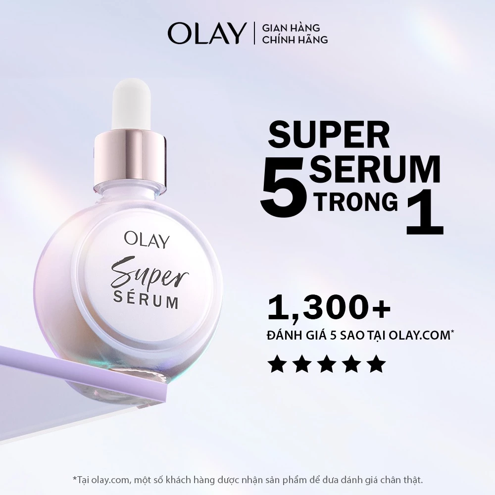 Combo 2 Super Serum OLAY 5 Dưỡng Chất Trong 1 30ml Và Kem Dưỡng Ẩm OLAY LUMINOUS NIACINAMIDE + VITAMIN C 50G